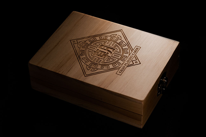 Engraved wooden box