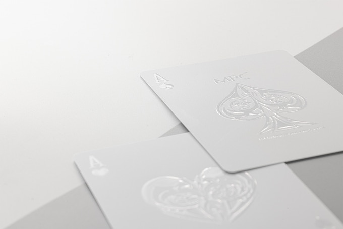 MPC Aqua 100% Pure White Plastic Playing Cards