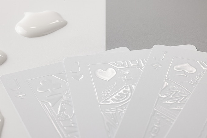 MPC Aqua 100% Pure White Plastic Playing Cards