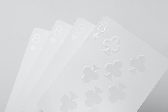 MPC Aqua 100% Pure White Plastic Playing Cards