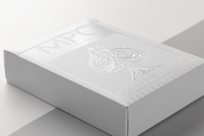 MPC Aqua 100% Pure White Plastic Playing Cards