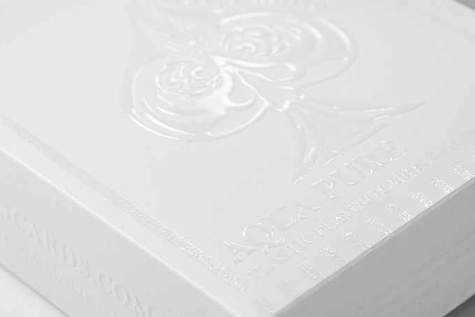 MPC Aqua 100% Pure White Plastic Playing Cards