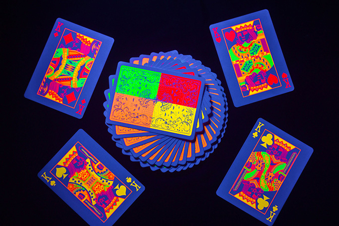 Fluorescent Quad Playing Cards