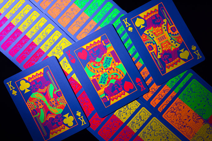 Fluorescent Quad Playing Cards