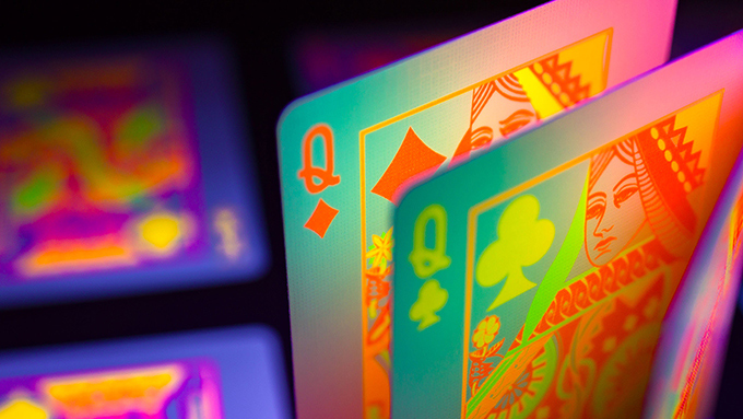 Fluorescent Quad Playing Cards