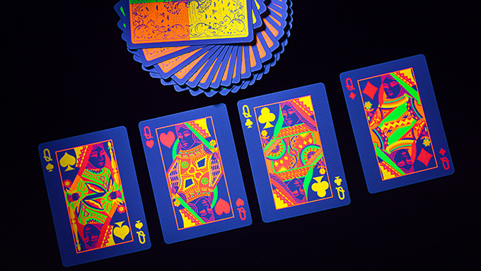 Fluorescent Quad Playing Cards