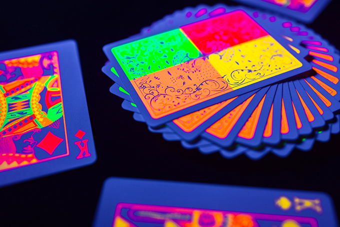 Fluorescent Quad Playing Cards