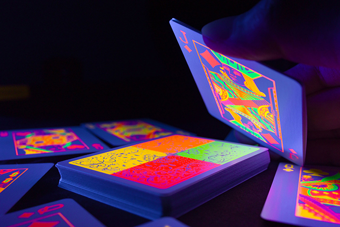 Fluorescent Quad Playing Cards