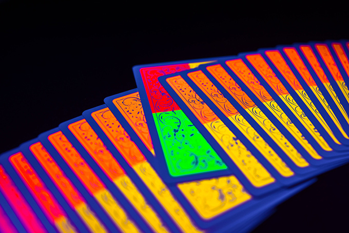 Fluorescent Quad Playing Cards