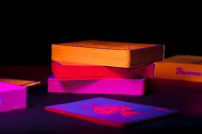 Fluorescent Squared Playing Cards