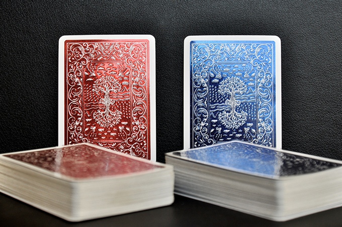 Red and Blue back foil decks