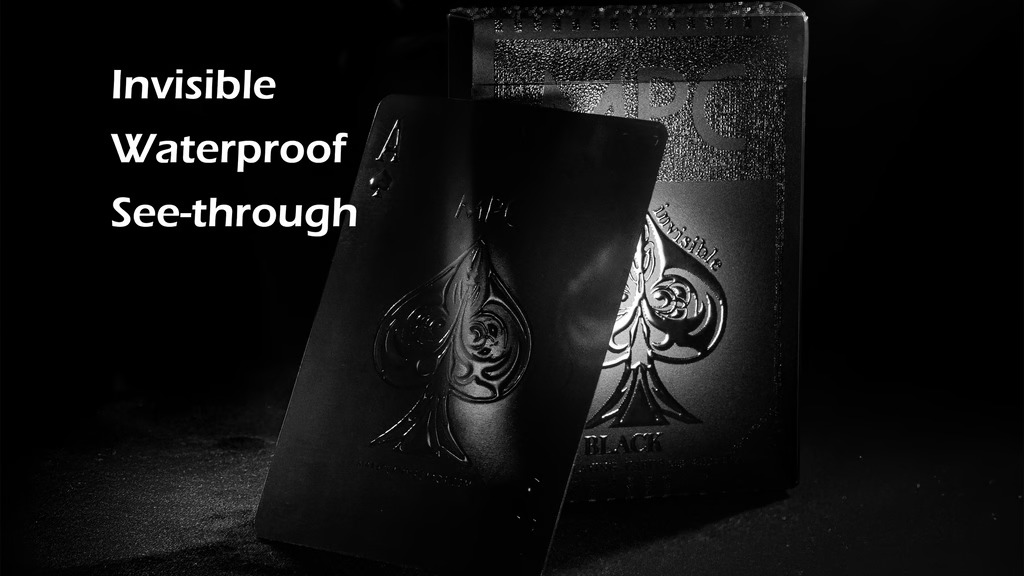 Aqua Black Invisible Playing Cards