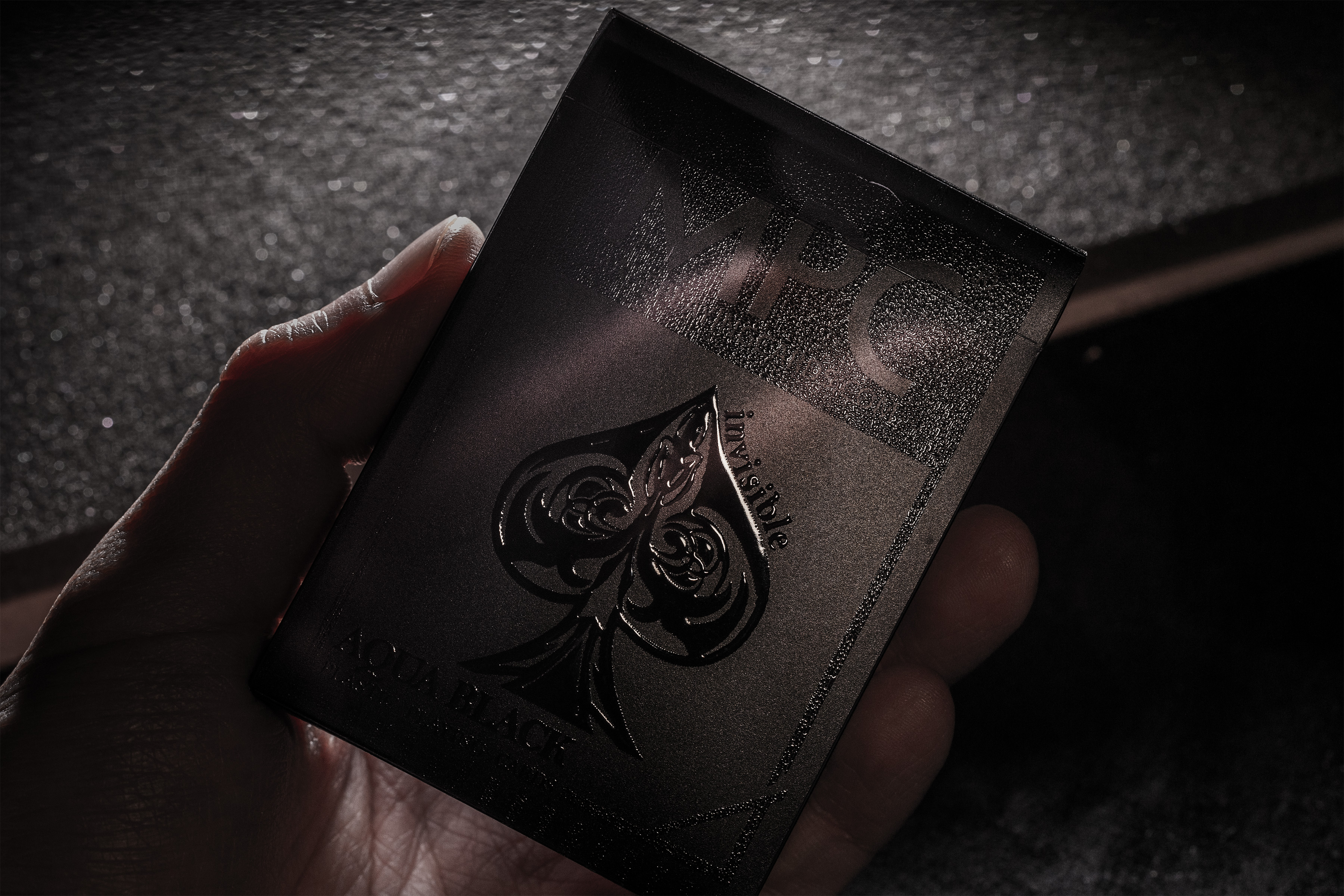 Aqua Black Invisible Playing Cards