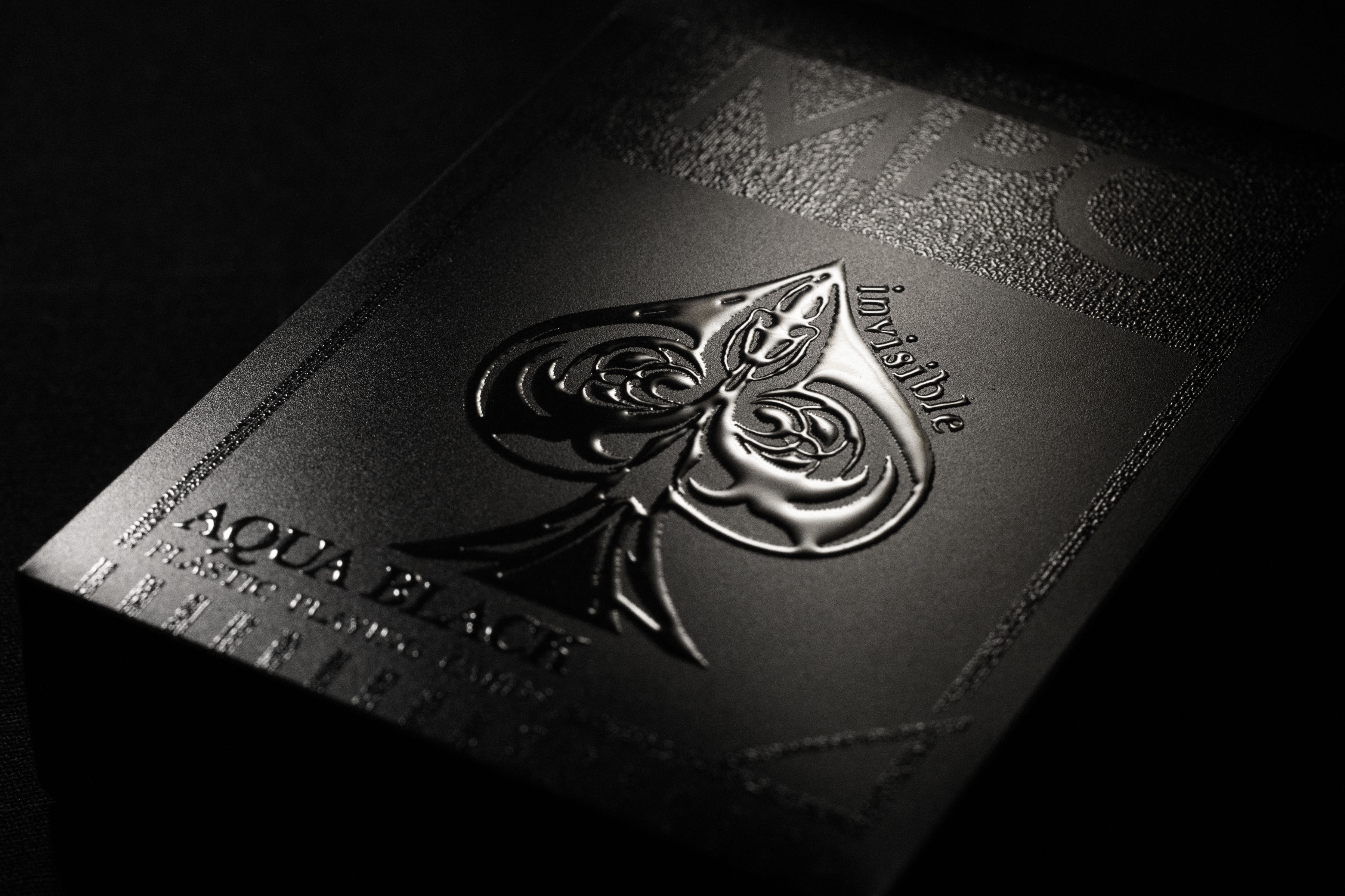 Aqua Black Invisible Playing Cards